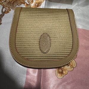 Yves Saint Laurent Tan Striped Women's Wallet with free COA